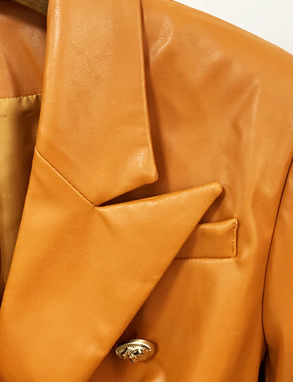 Two-Button Leather Jacket