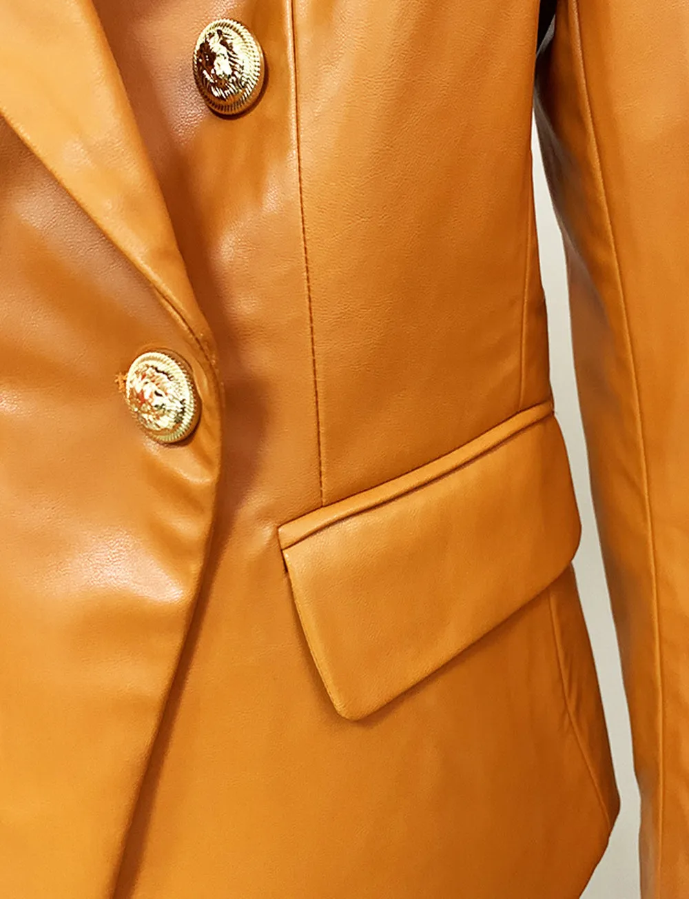 Two-Button Leather Jacket