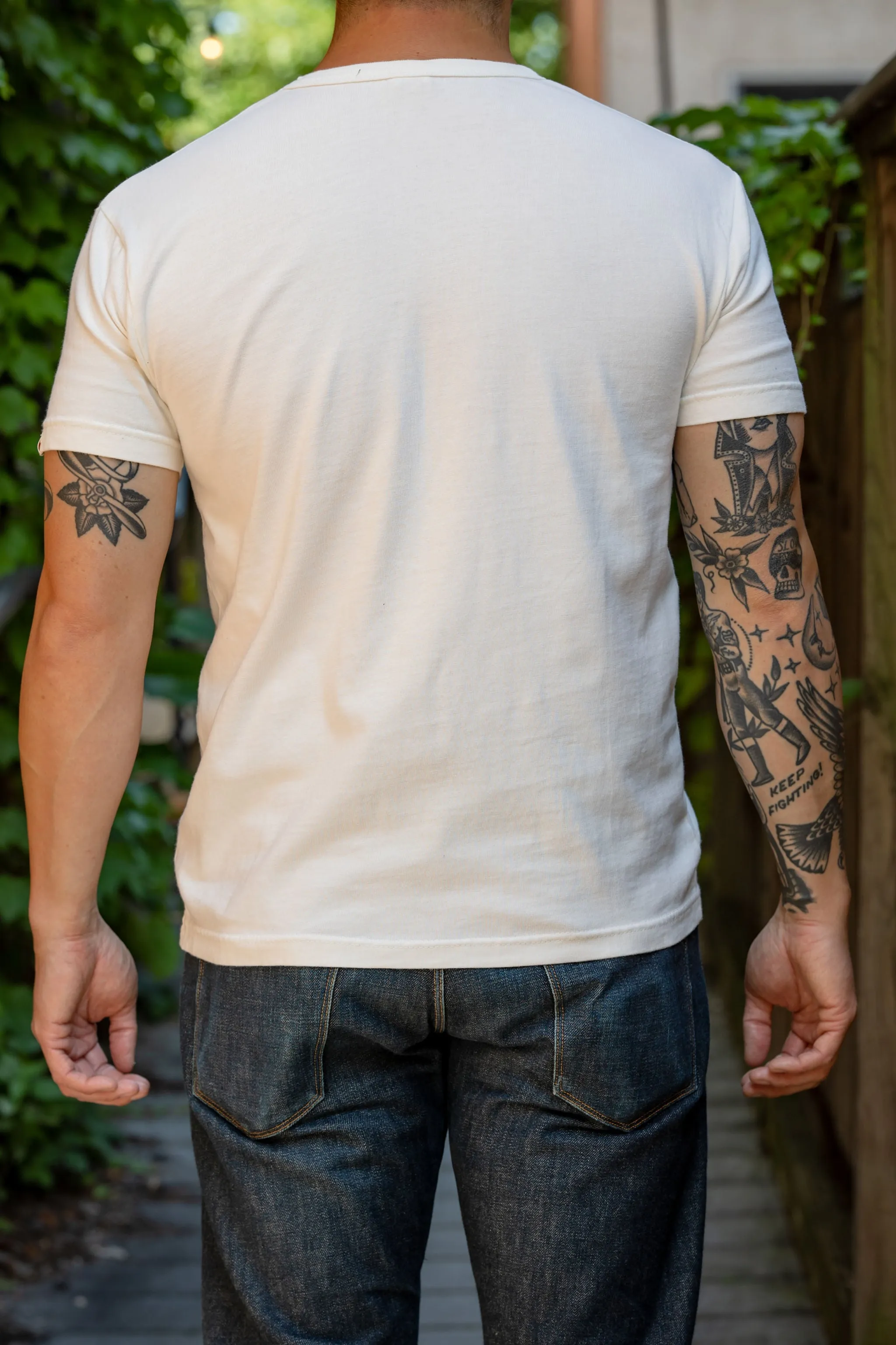 UES Ramayana Crew Neck Pocket Tee - White