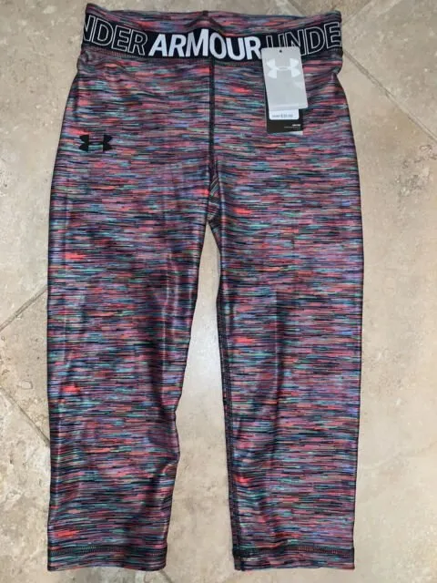 Under Armour Girls HeatGear Printed Capri Leggings