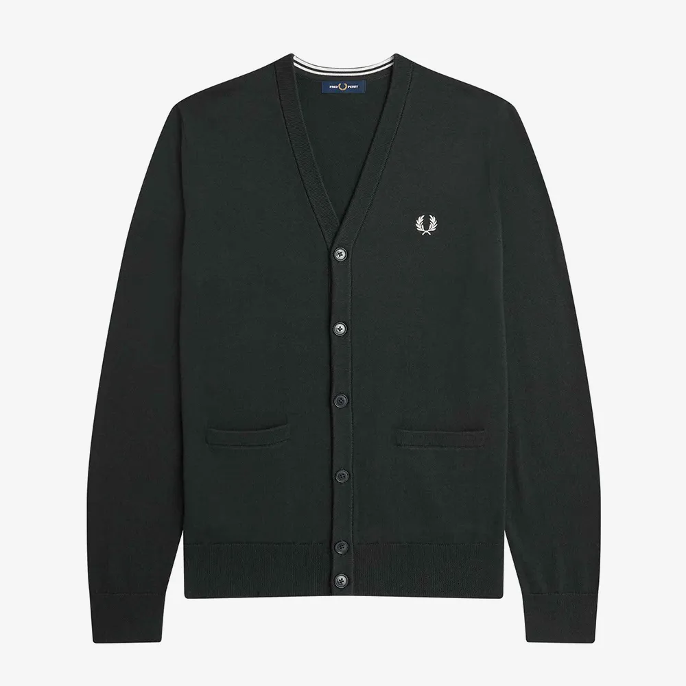 Unisex Wool Logo Cardigans by FRED PERRY • Street Style Cotton