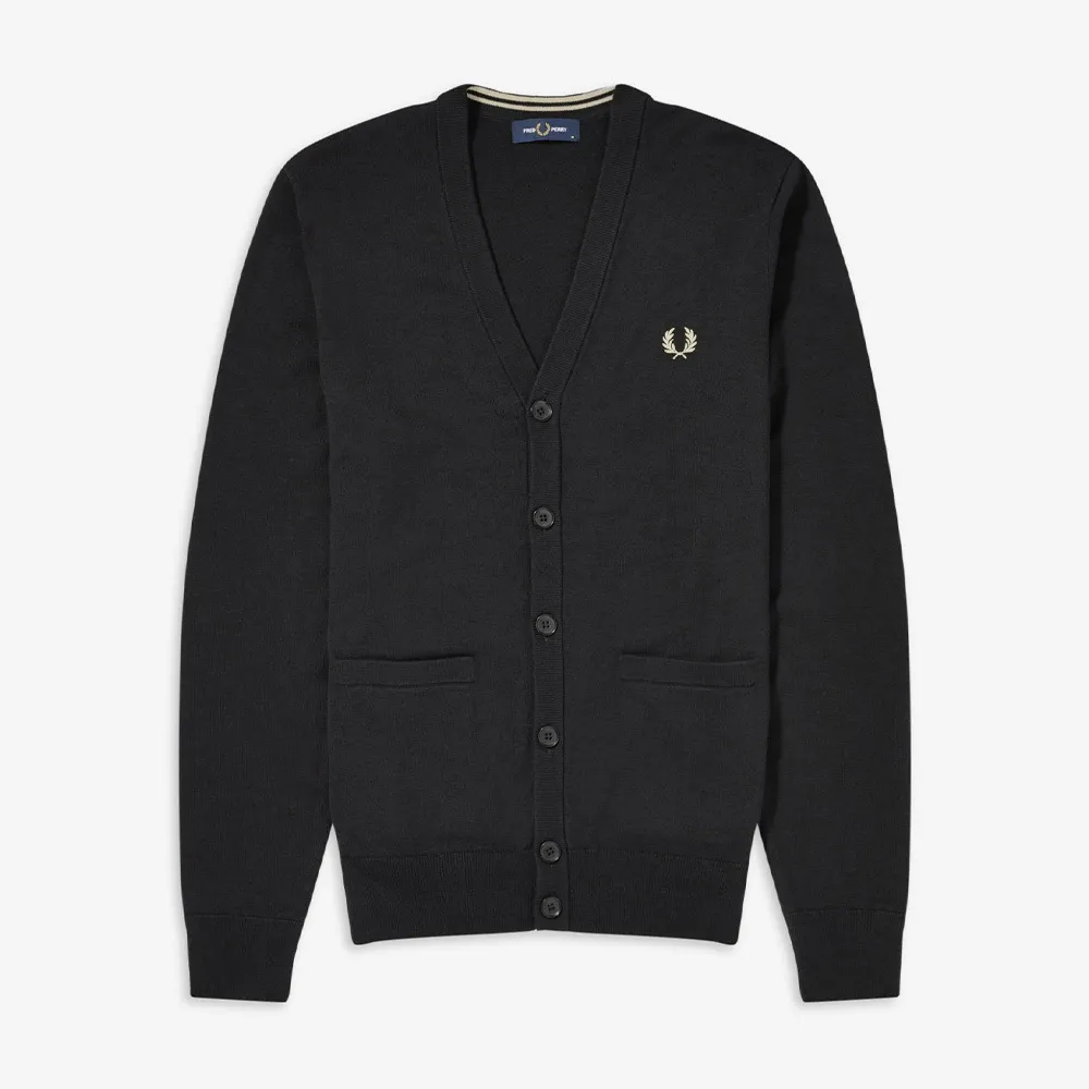 Unisex Wool Logo Cardigans by FRED PERRY • Street Style Cotton