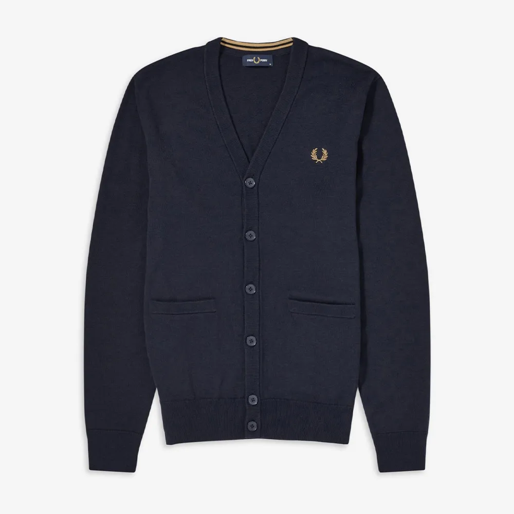 Unisex Wool Logo Cardigans by FRED PERRY • Street Style Cotton