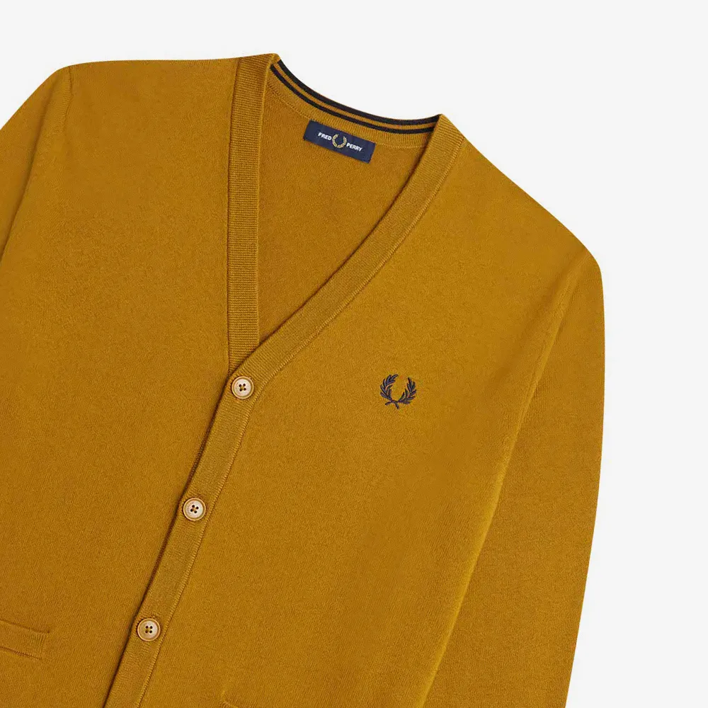 Unisex Wool Logo Cardigans by FRED PERRY • Street Style Cotton