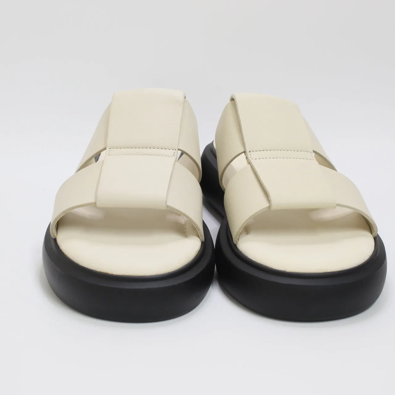 Vagabond Blenda Woven Slides Off White Leather - Women's Shoemakers