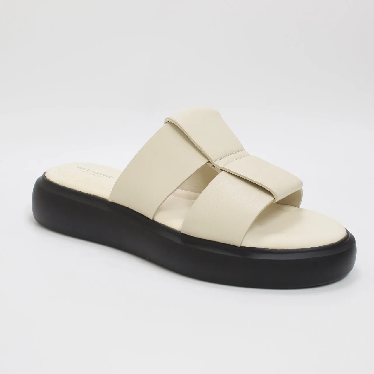 Vagabond Blenda Woven Slides Off White Leather - Women's Shoemakers