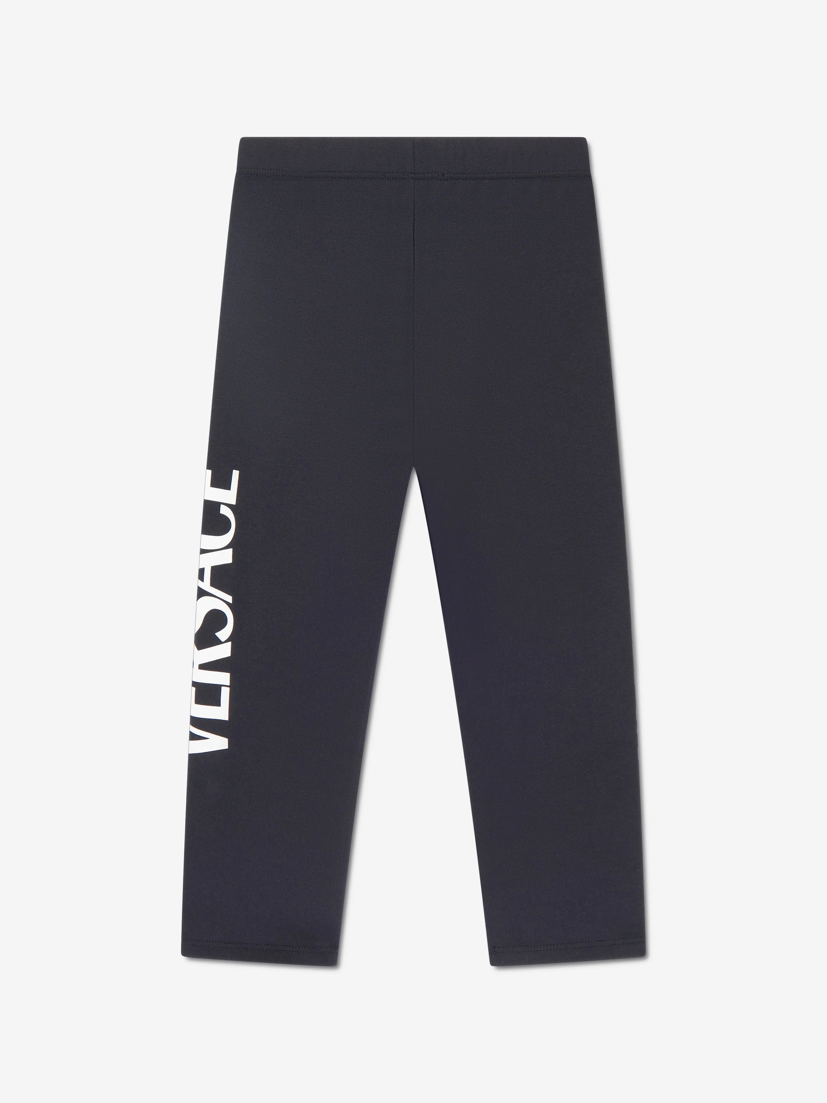 Versace Girls Black Logo Leggings