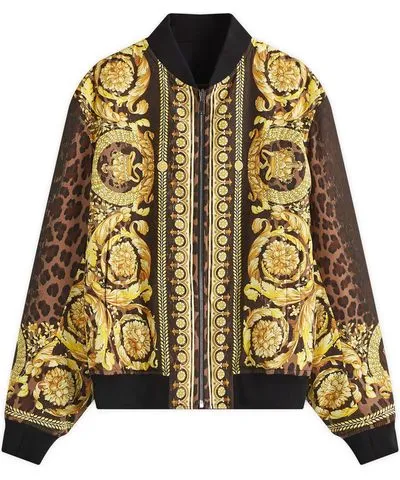 Versace Men's Wild Baroque Print Reversible Jacket