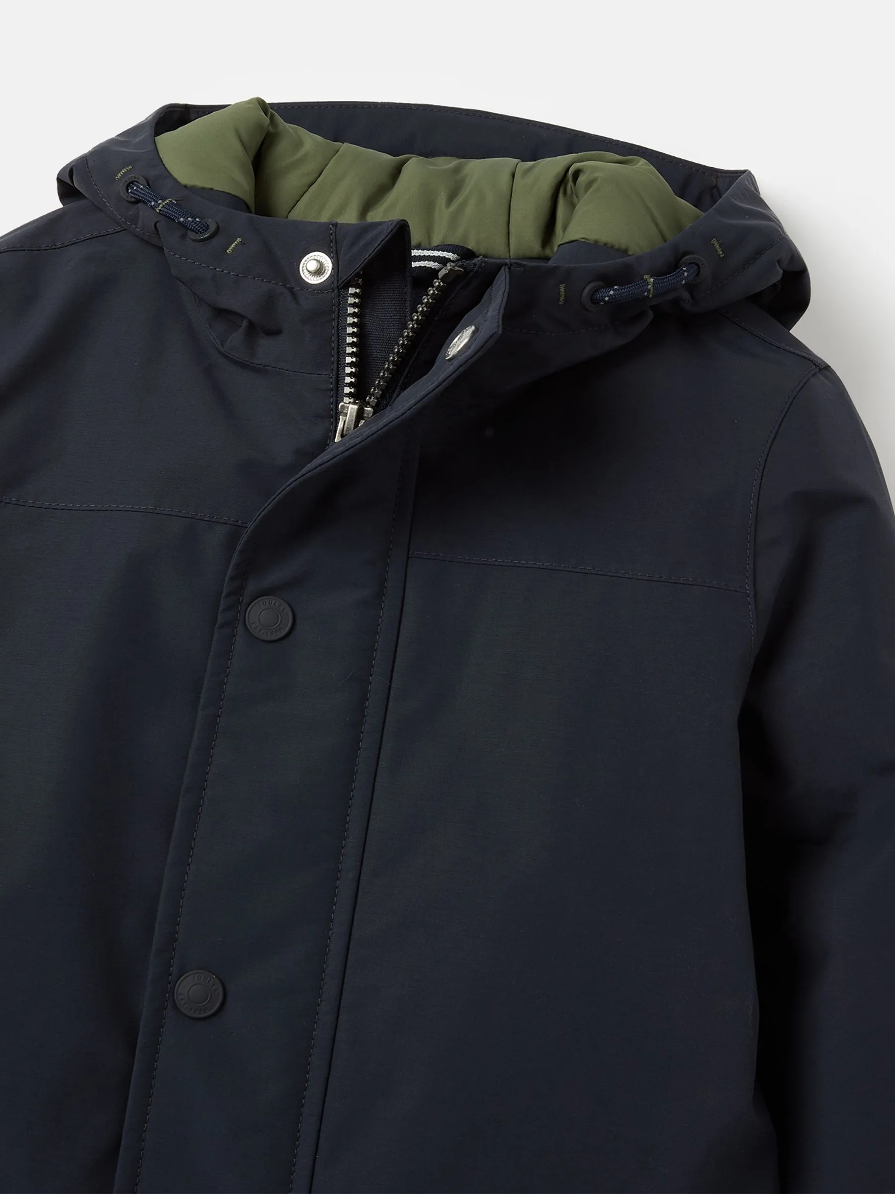 Waterproof Navy Blue Coat - Hooded.