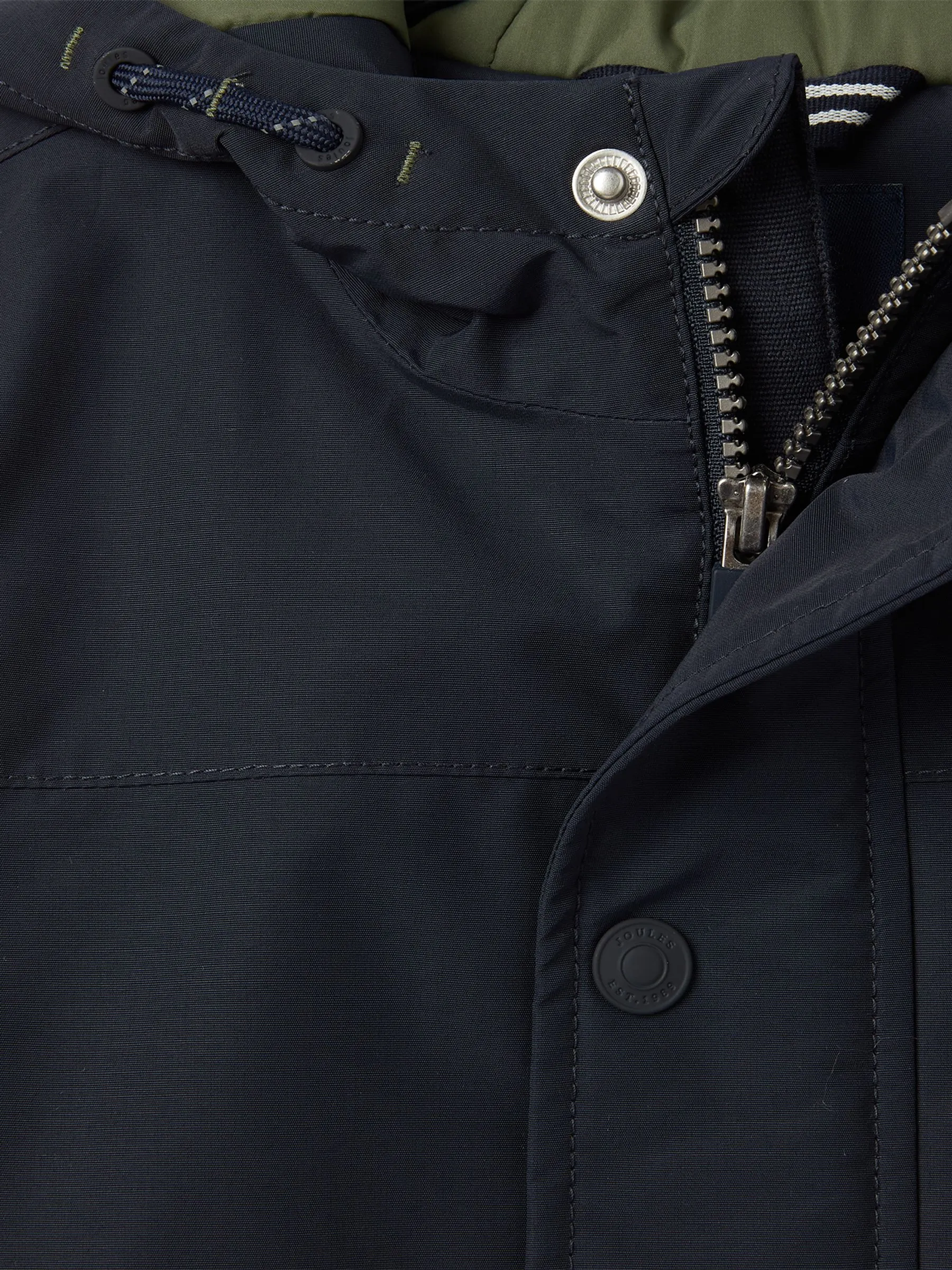 Waterproof Navy Blue Coat - Hooded.