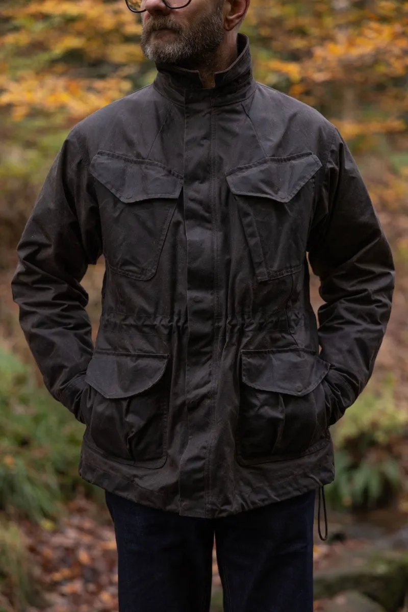 Waxed Cotton Field Jacket For Men