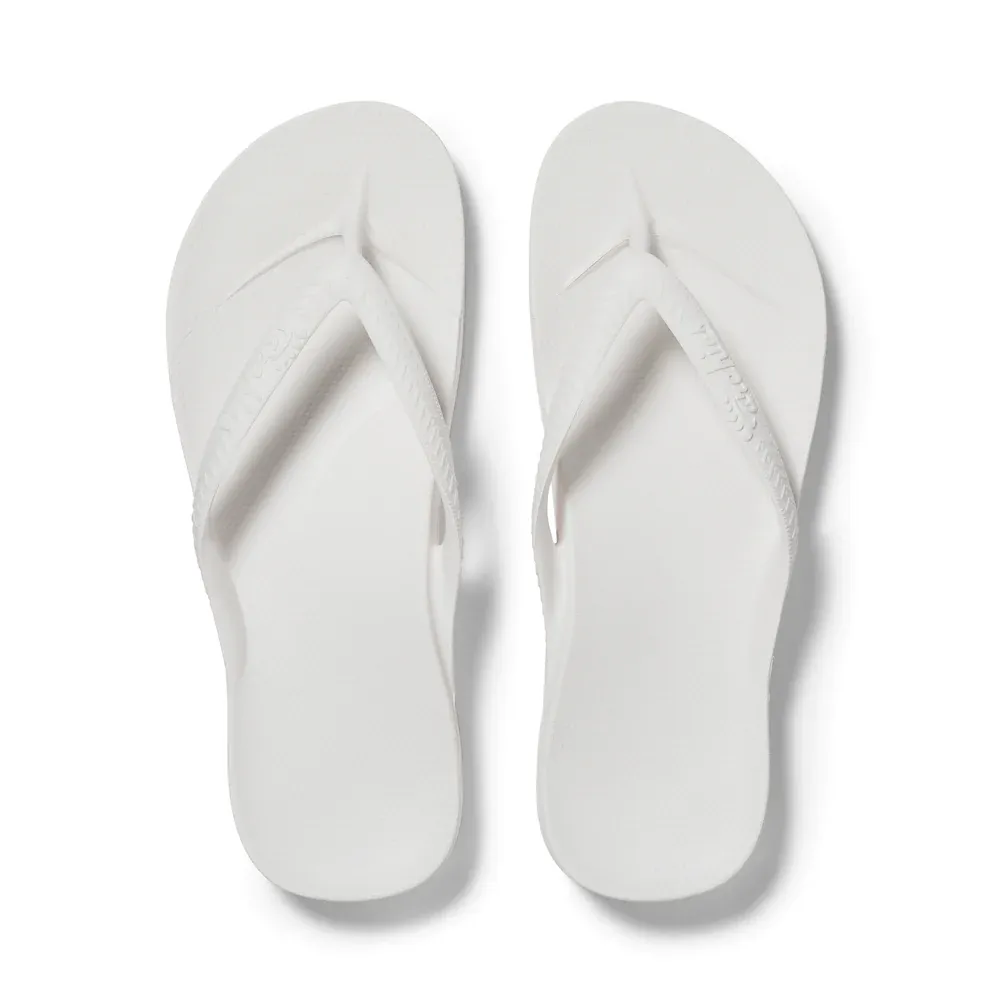 White Archies Jandals