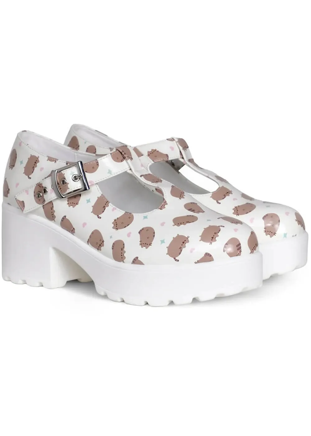 White Koi x Pusheen Sai Mary Janes - Purchase Now!