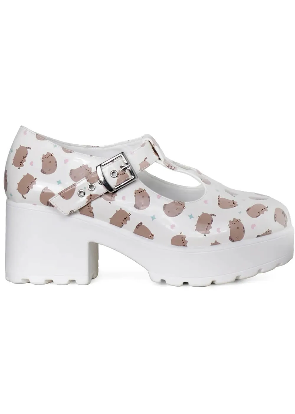 White Koi x Pusheen Sai Mary Janes - Purchase Now!