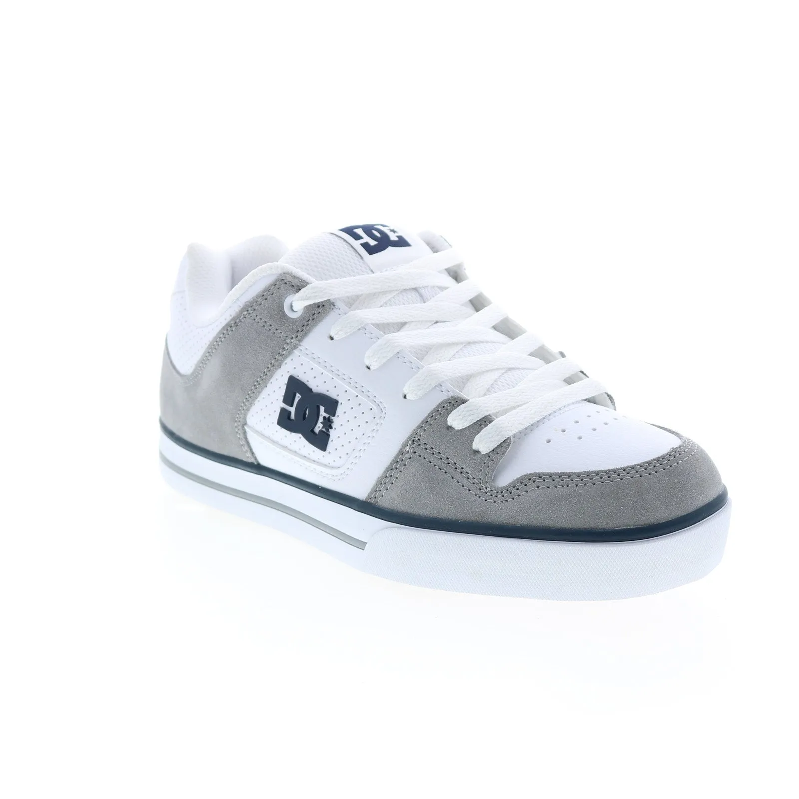 White Leather DC Pure Men's Skate Sneakers