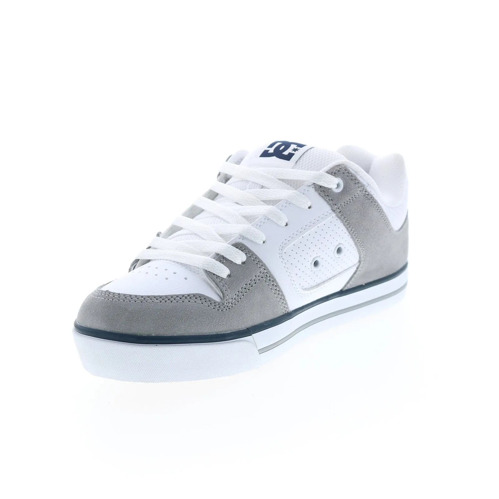 White Leather DC Pure Men's Skate Sneakers