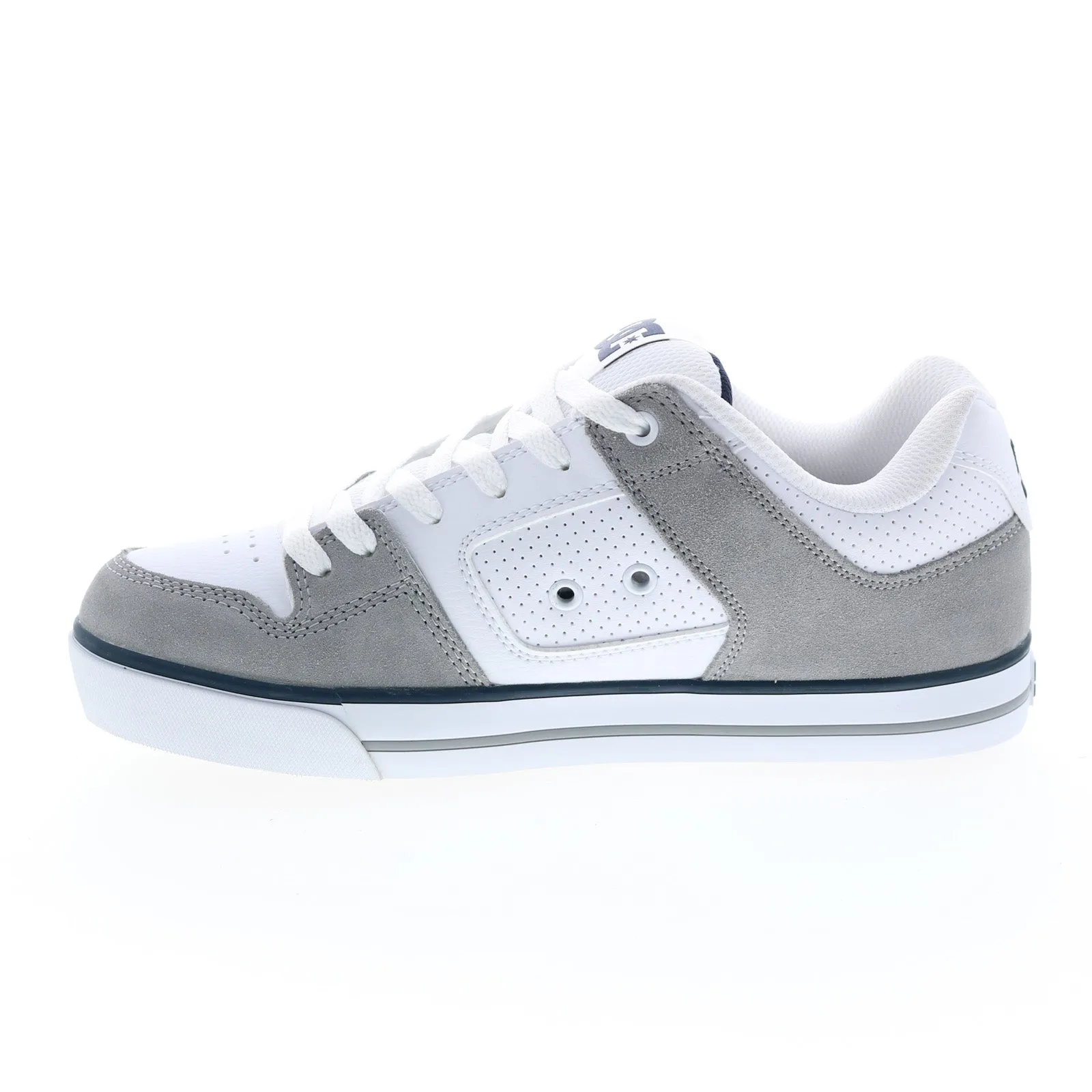 White Leather DC Pure Men's Skate Sneakers