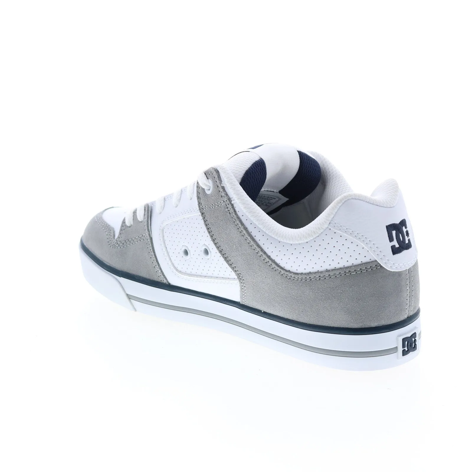 White Leather DC Pure Men's Skate Sneakers