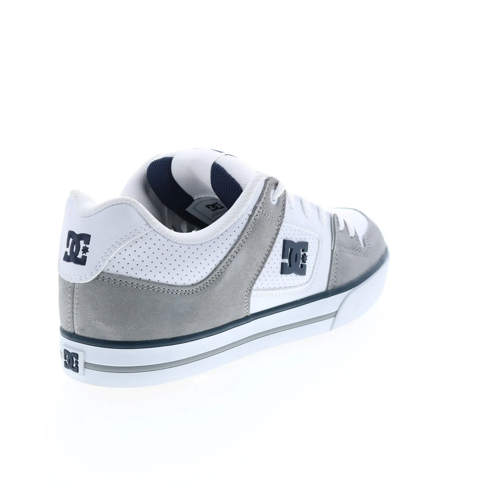 White Leather DC Pure Men's Skate Sneakers