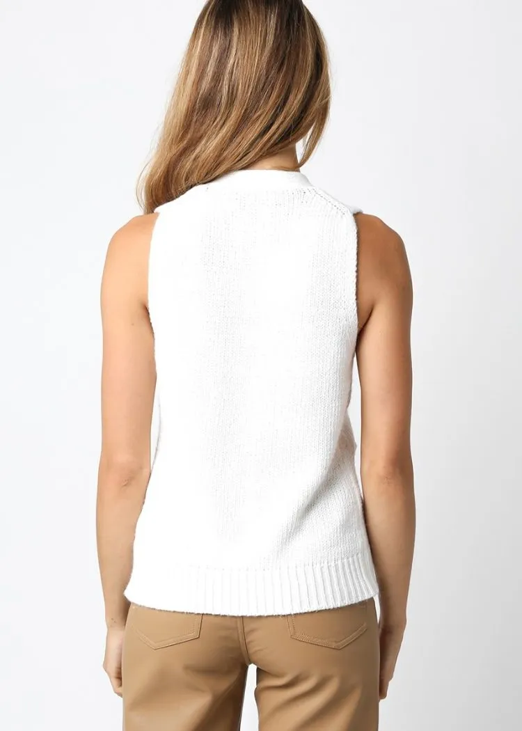 White Meredith Sweater Vest