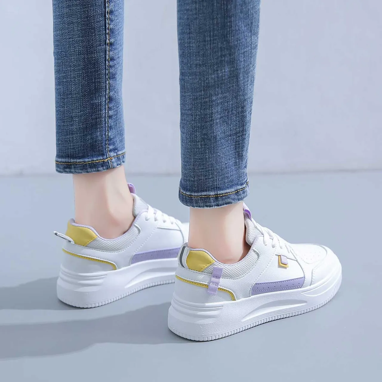 Purple Label Print Casual Shoe Sneaker White