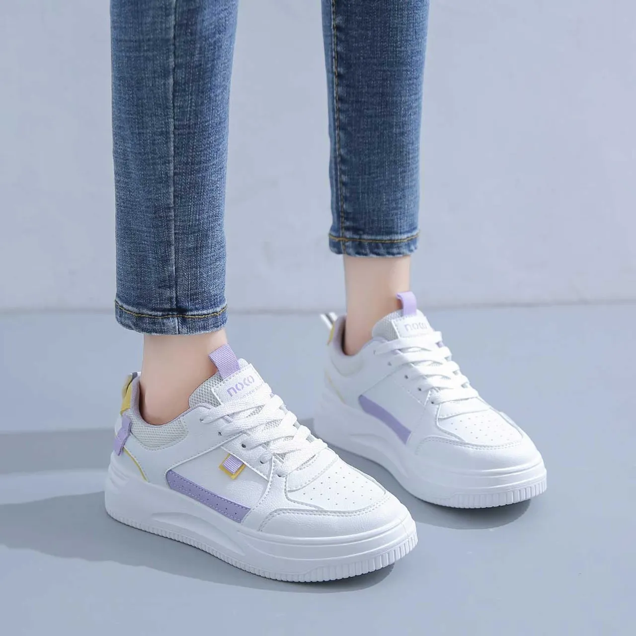 Purple Label Print Casual Shoe Sneaker White