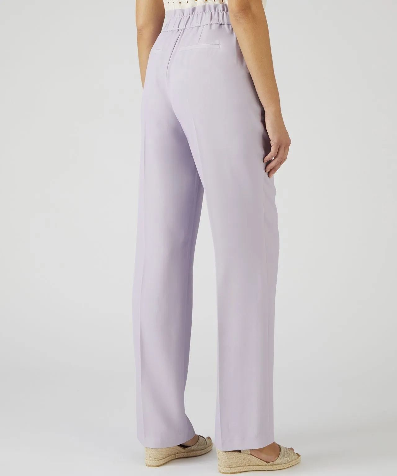 Wide Leg Pull On Trousers