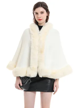 Winter Wedding Faux Fur Cape Shawl Bridal Outerwear