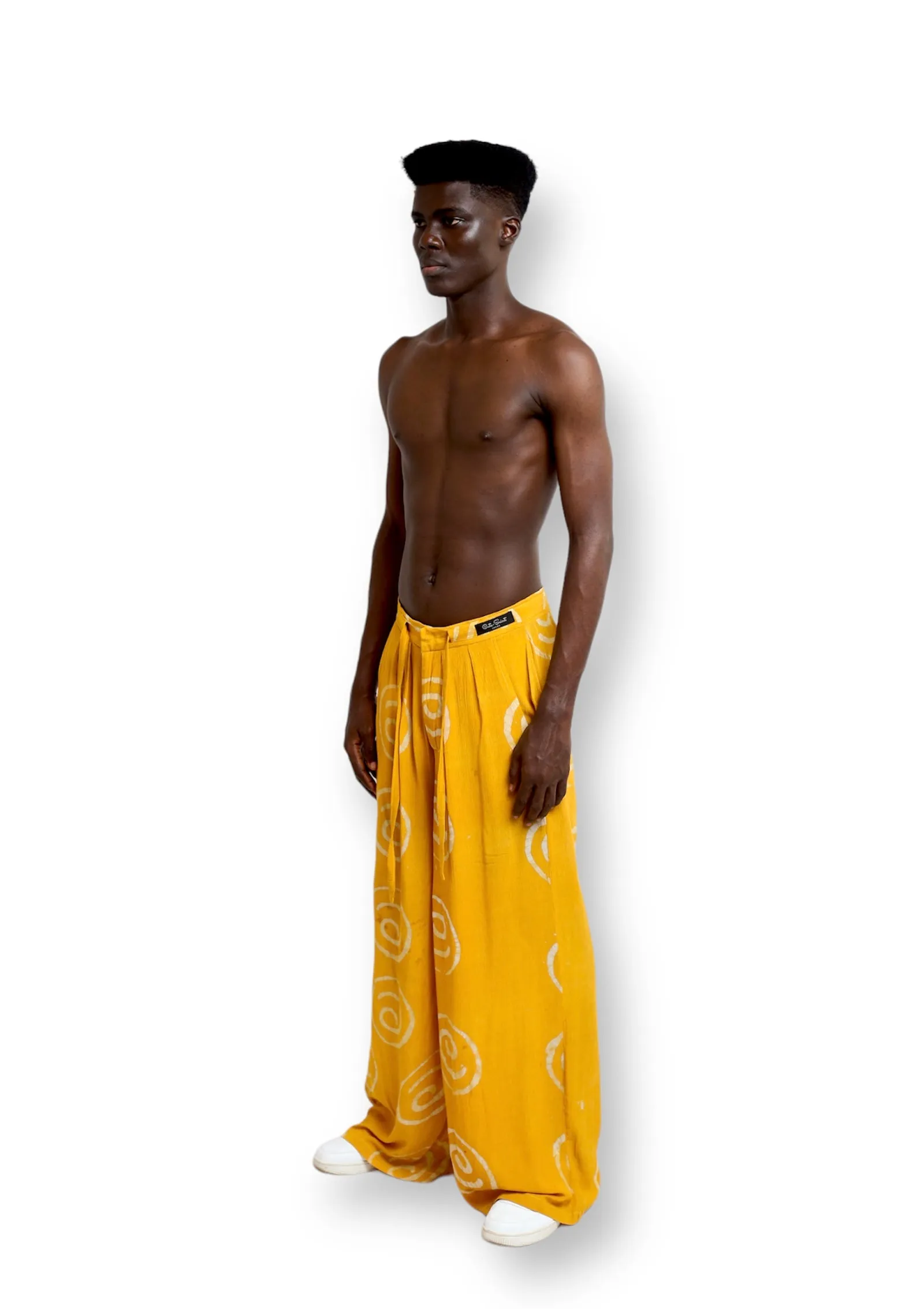 Yellow Baggy Cotton Trouser by Branco.