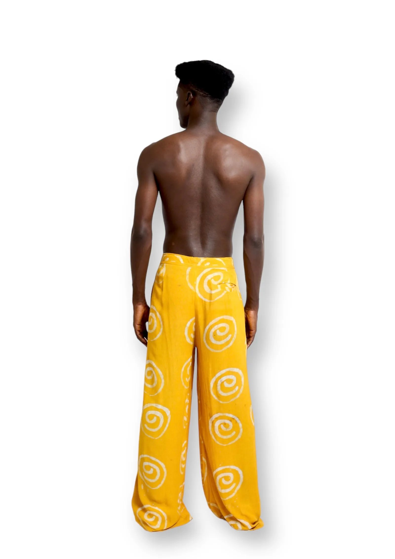 Yellow Baggy Cotton Trouser by Branco.