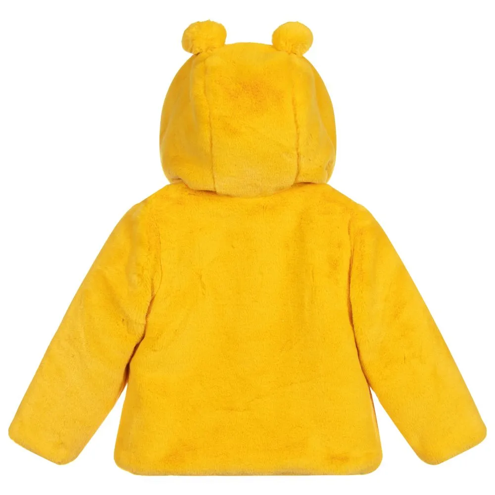 Yellow Faux Fur Baby Jacket