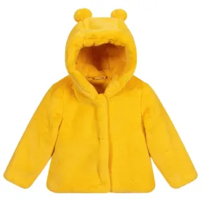 Yellow Faux Fur Baby Jacket