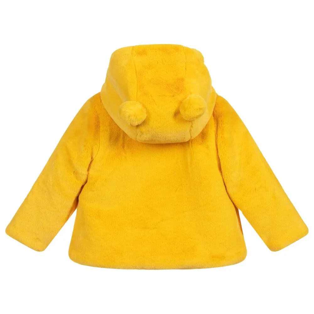 Yellow Faux Fur Baby Jacket