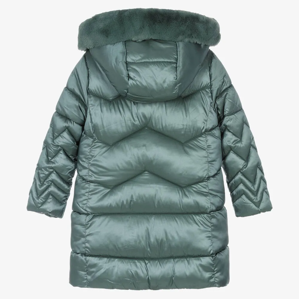 Youth Green Puffer Jacket