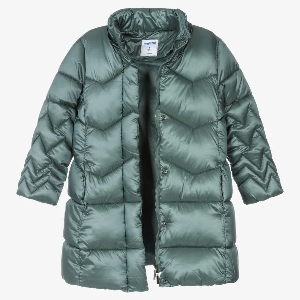 Youth Green Puffer Jacket